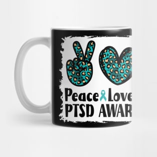 Peace Love Cure  PTSD Awareness Mug